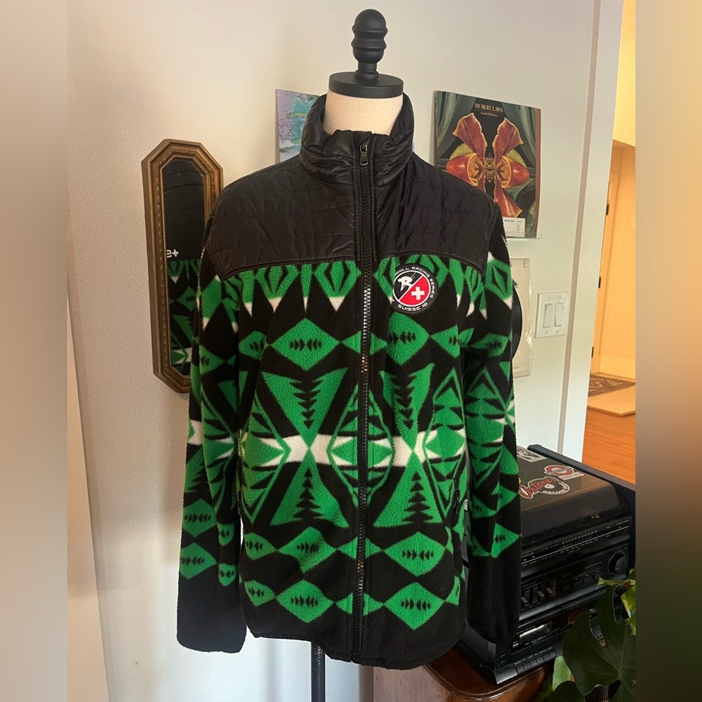 Polo Geometric Zip-Up Fleece Jacket